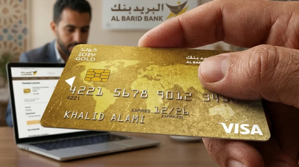 بطاقة فيزا Gold البريد بنك